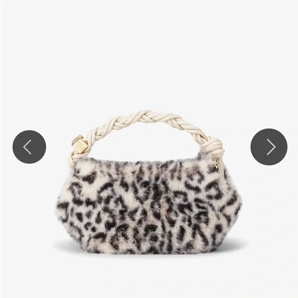 GANNI Bou Bag - NWT - Mini Fur PrintLeopard